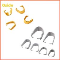 OSIDE สีทองสีเงิน จี้ตะขอสแตนเลส เหล็กไร้สนิม คลิปหนีบจี้ตะขอ จี้ห้อยคอ ขั้วต่อสำหรับจี้ห้อยคอ อุปกรณ์เครื่องประดับอัญมณี