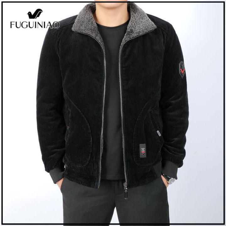 fuguiniao-เสื้อแจ็คเก็ตขนเป็ดสำหรับผู้ชาย-เสื้อแจ็คเก็ตลำลองเสื้อโค้ทมีฮู้ดเสื้อแจ็คเก็ตผ้าฝ้ายฤดูหนาวสำหรับผู้ชาย