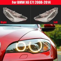 ใหม่โคมไฟเคสสำหรับ BMW X6 E71 2008-2014 Xdrive 40I 35I 50I รถยนต์กระจกหน้าฝาปิดเลนส์ฝาครอบไฟหน้าไฟเปิดปิดอัตโนมัติโป๊ะ