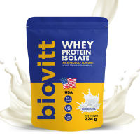 (รสจืด 1 ซอง) biovitt whey protein isolate Original เวย์โปรตีน ไอโซเลท รสออริจินอล โปรตีน 27 กรัม เพิ่มกล้าม ลีนไขมัน น้ำตาลน้อย ไขมันต่ำ | ขนาดทดลอง 240 กรัม