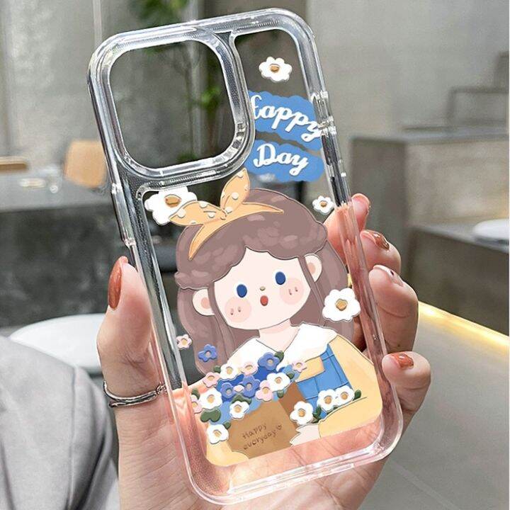 จัดส่งทันที-เคสไอโฟน-14-คสไอโฟน11-12-13pro-max-เคสไอโฟน-13-happy-girl-iphone-11121312pm13pm