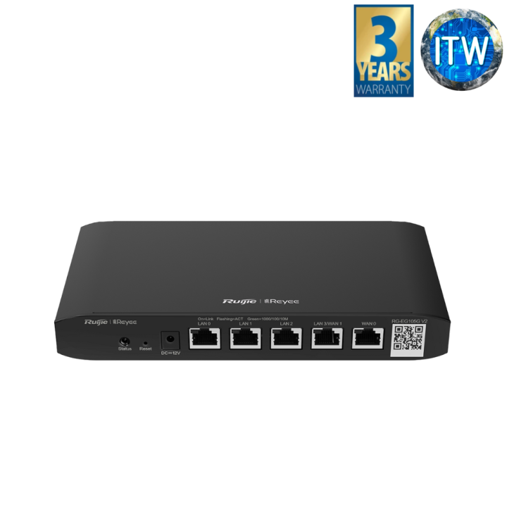 Itw | Ruijie Reyee RG-EG105G V2 Reyee Cloud Managed Router | Lazada PH