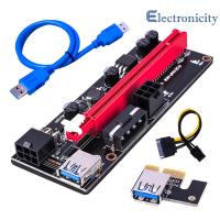 Ver009S การ์ด PCI-e Riser PCI Express 1X To 16X อะแดปเตอร์ USB 3.0สายข้อมูล