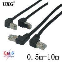 Cat6 Ethernet Cable RJ45 L type UTP Network Cable 1m 10m Patch Cord 90 Degree Angle Cat6a Lan Cables For Laptop Router