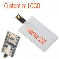 Over 10pcs Free Customize Logo White Plastic Credit Card USB 2.0 Custom Logo Pen Drive Usb Flash Drive Stick 4GB 8GB 16GB 32GB