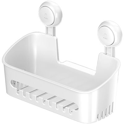 Shower Spice Stand, Bathroom Organizer, Storage Basket, No Drill, Removable Vacuum Suction Cup
