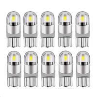 10 pcs T10 LED ไฟรถยนต์ 2 SMD 3030 MARKER โคมไฟ W5W WY5W 192 501 2SMD ไฟท้ายหลอดไฟที่จอดรถไฟโดม CANbus Auto Styling