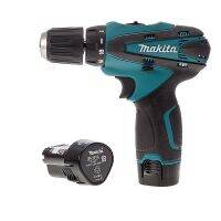 Makita สว่านไขควงไฟฟ้าสว่านเจาะแบบไร้สาย DF330DWE แบบชาร์จไฟได้ DF330DZ 24/14N.M เครื่องมือไฟฟ้าปรับปรุงบ้าน10.8V