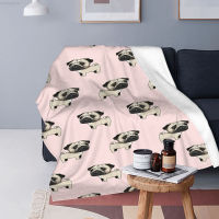 2023 blanket- Pugs And Kisses Quilt, Big Dark Eyes Of Pug Are Adorable Quilt Blanket Multiple styles  33 High quality blankets！