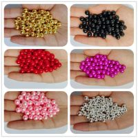 3mm-12mm  straight holes round imitation plastic pearl beads DIY for Jewelry Making Accessories needlework Beads