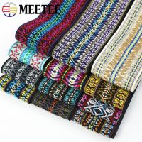 ¤✜ 2/5M 50mm Ethnic Jacquard Elastic Band Polyester Rubber Tape Waist Belt Sewing Spring Webbing Skirt Girdle Stretch Ribbon Bands