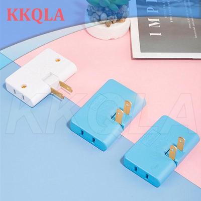 QKKQLA Rotatable ac power Socket Converter One In Three 180 Degree Extension wall Plug Multi us plug Mini Slim Outlet Adapter Light