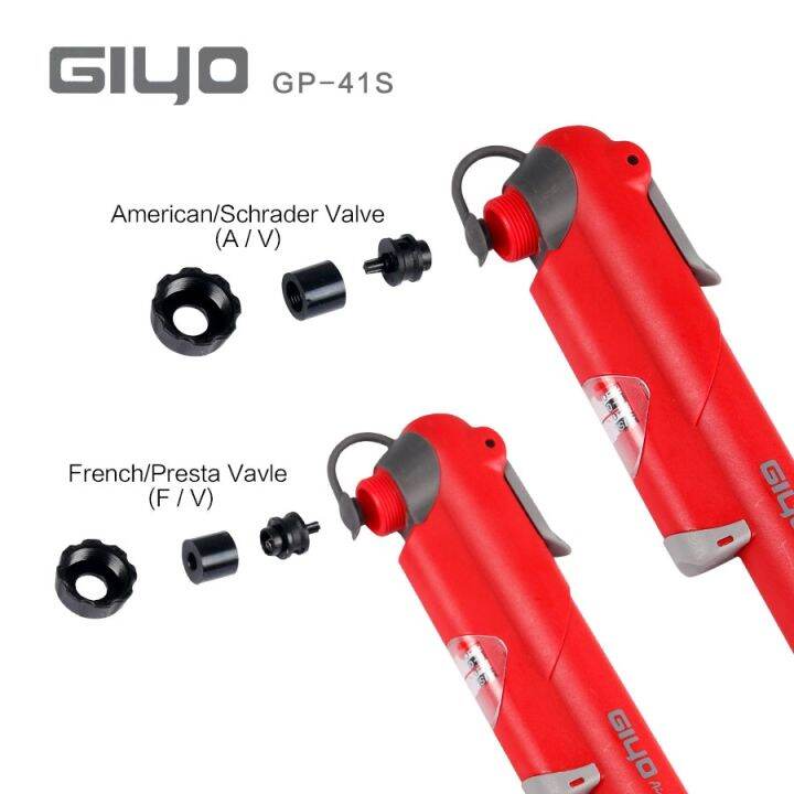 giyo-gp-41s-105g-mtb-road-bike-bicycle-pump-barometer-gauge-120-psi-high-pressure-mini-ball-cycling-air-hand-pump-tire-inflator