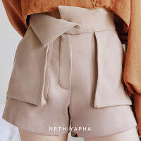 NETHIYAPHA - Boy Shorts : Sand กางเกงเอวสูงขาสั้น (สินค้าพร้อมส่งมีจำนวนจำกัดและจัดส่งตามคิว ส่งสินค้าไม่เกินภายใน 10-14 วันค่ะ)