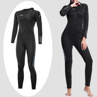 Diving Wetsuit Full Length Wet Suit Surf Diving Suit Front Zipper Swimsuit