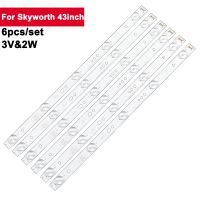 3V 2W 384mm LED Backlight TV For Skyworth 43inch 5800-W43002-3P00 VER2.00 2015-12-31 6Pcs/Set Backlight Strip TV Spare Parts