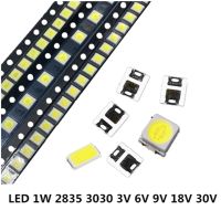 110ชิ้น2835 LED แบบ SMD 3030ชิป5730 0.5W 1W 3V 6V 9V 18V 36V ลูกปัด140LM แสงสีขาวอบอุ่นพื้นผิว PCB โคมไฟไดโอดเปล่งแสง