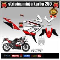 DECAL STRIPING VARIASI NINJA 250 KARBU / STICKER NINJA KARBURATOR 250