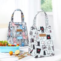 ﹍✣◈ Portable Canvas Lunch Bag Waterproof Insulated Fresh Cooler Bag Thermal Food Picnic Convenient Lunch Bag for Women Girl Children