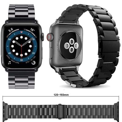 ▧◊ สายสแตนเลสสำหรับสาย Apple Watch iWatch สายนาฬิกาโลหะอะแดปเตอร์ 38 มม. 40 มม. 42 มม. 44 มม. สร้อยข้อมือ Series SE 6 5 4 3 2