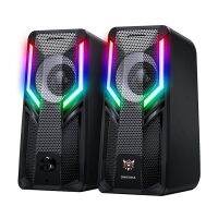 ONIKUMA Computer Speakers 2.0 Stereo Volume Control with Rgb Lights USB Powered Gaming Speakers for Desktop/Phone/iPad