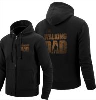 Walk Side By Side With Daddy Printed Hoodies Men Loose Hip Hop Hoody Casual Fashion Warm Zip Up Sweatshirt Zipper Hoodies Size XS-4XL