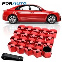 FORAUTO 20 Pieces 19mm Car Wheel Nut Caps Car Tyre Nut Bolt Auto Hub Screw Cover Anti-Rust Protection Covers Caps Car Styling