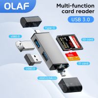 Olaf 7 In 1การ์ดรีดเดอร์ USB 3.0ถึง Type C ไมโครการ์ดความจำอะแดปเตอร์เมมโมรี่การ์ดสำหรับพีซีแล็ปท็อปอุปกรณ์เครื่องอ่านการ์ดแฟลชไดรฟ์ USB