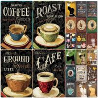 Coffee Tin Sign Retro Metal Posters Plaque Metal Vintage Wall Decor Kitchen Coffee Corner Bar