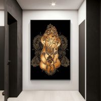 เด็กวัยหัดเดินน่ารัก Golden Baby Ganesh ภาพวาดผ้าใบ-บทคัดย่อ Wall Art สำหรับห้องนั่งเล่นตกแต่งบ้าน Liyanhong2