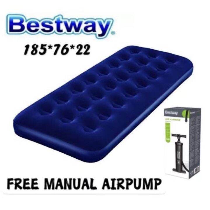 Bestway 67000 Inflatable Single Person Air Bed (Blue) WITH FREE Manual ...
