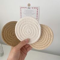 【CC】 Cotton Braid Coaster Cup Cushion Bohemia Non-slip Decoration Bedroom