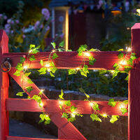 Solar LED Plant Garland Lights Outdoor Waterproof Christmas Fairy Lights Decoration Leaf Vine Festoon For Patio Balcony Street