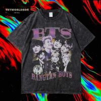 เสื้อยืด พิมพ์ลาย Tryworldbdg OFFICIAL "BTS" | เสื้อเชิ้ต ซักได้ | หินล้าง | เสื้อยืด ขนาดใหญ่ | เสื้อยืด พิมพ์ลาย Bts BANGTAN BOYS WASHING VINTAGE สําหรับผู้ชาย