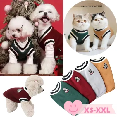 【Yohei】เสื้อไหมถัก สไตล์นักเรียนญี่ปุ่น น่ารัก ผ้านิ่ม for pet สุนัข หมา แมว