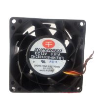 For Thousands of Red 8CM Cooling Fan 8038 12V 0.61A CHC8012CB-AH(E)(T)AA