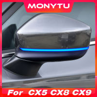 สำหรับมาสด้า Cx-5 Cx-8 Cx-9 Led แบบไดนามิกเลี้ยวไฟกระจกมองหลังไฟแสดงสถานะชิ้นส่วนภายนอกรถอุปกรณ์ดัดแปลง2022-2017 (แสงสีเหลืองและสีฟ้า)