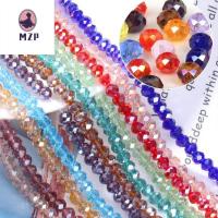 MZP สีสันสดใส กระจก ทำหัตถกรรม สร้อยคอ ลูกปัดที่มีรู เครื่องประดับ DIY วัสดุสร้อยข้อมือ ลูกปัดหลวม