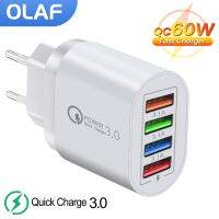 [3C electronic digital]  Olaf 60W เครื่องชาร์จ USB 4Ports ที่ชาร์จเร็ว3.0เคลื่อนที่ชาร์จแบบเร็วที่ชาร์จแบตเตอรี่โทรศัพท์สำหรับ Iphone Samsung Xiaomi Huawei F3 Poco