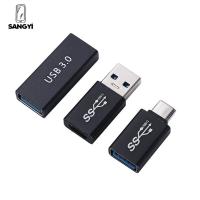 SANGYI สายเคเบิลอะแดปเตอร์ต่อพ่วง USB แบบมัลติฟังก์ชั่นแบบพกพา3.0ตัวผู้ไปยังตัวผู้ชนิด C ความเร็วสูงตัวผู้เป็นตัวผู้-ตัวผู้เป็นตัว USB3.0ชนิด C ตัวเมียเป็นตัวเมียชนิด C อะแดปเตอร์ชาร์จ USB-C สำหรับแปลง USB