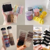 【Ready Stock】 ❂☎❁ C18 Color Elastic Hair Tie Set Womens Ponytail Hair Rope Rubber Band Hair Accessories