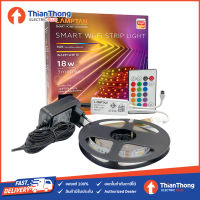 LAMPTAN ไฟเส้นเปลี่ยนสี อัจฉริยะ ครบชุด 3 เมตร แลมป์ตัน SMART WI-FI STRIP LIGHT WARM WHITE &amp; RGB 3 METERS 18W