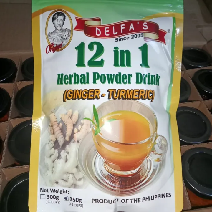 Delfa's 12in1 Ginger Turmeric Herbal Powder Drink Lazada PH