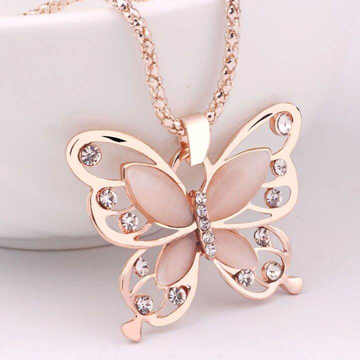 delicate-lady-pink-plated-opal-crystal-butterfly-pendant-necklace-long-chain-hot