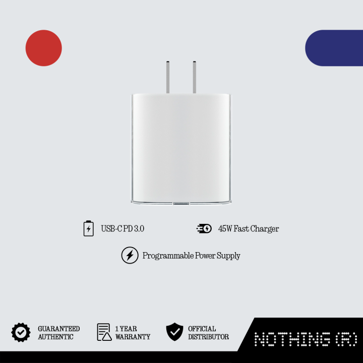 Nothing USB-C PD Adapter 45W - White | Lazada PH