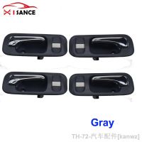 ┋✵❈ Front Interior Door Handle Gray Bezel w/ Chrome Handle Left Right for Honda CRV 97-01 Odyssey 95-98 72124S10A11ZA 72164S10A11ZA