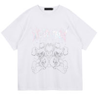 Hip Hop Monster Printed Oversize T Shirt Streetwear Harajuku Cotton T-Shirt 2021 Men Summer Short Sleeve T-Shirt Black Tops Tees