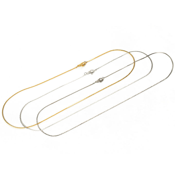 12pc-gold-silver-color-necklace-curb-chain-40cm-length-metal-link-chain-lobster-clasp-necklace-simple-chain-diy-jewelry-findings