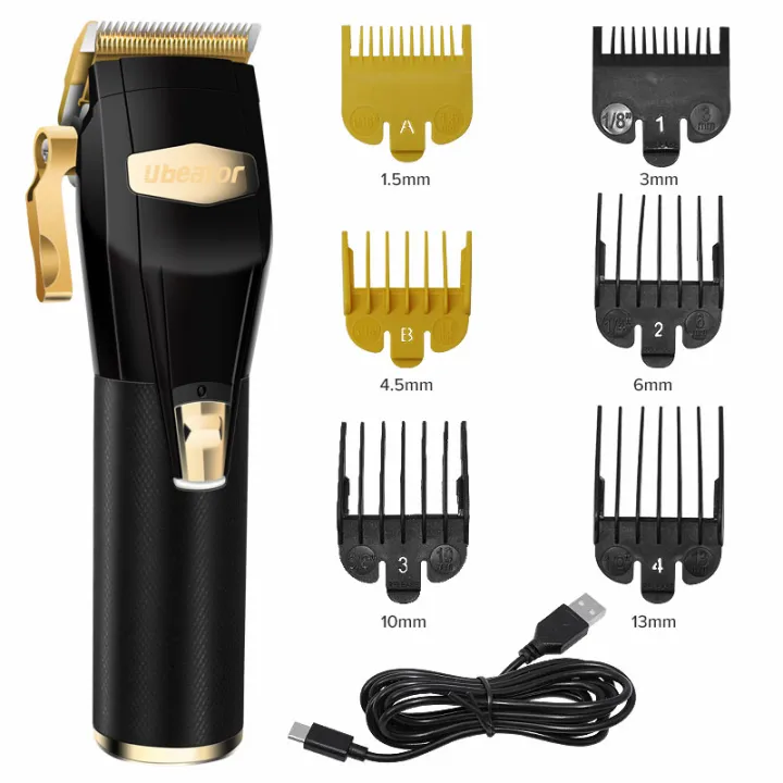 Cordless Electric Gold Hair Clippers For Men Rechargeable Hair Cutting