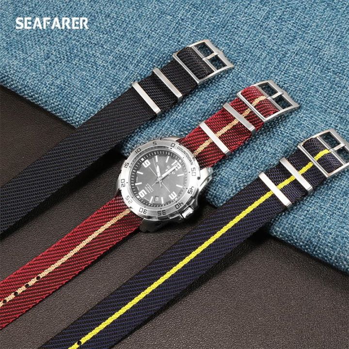 สายนาฬิกาไนลอนสำหรับ-tudor-1958-type-woven-strap-little-red-flower-กันน้ำสำหรับ-omega-rolex-seikoblack-bay-watchband